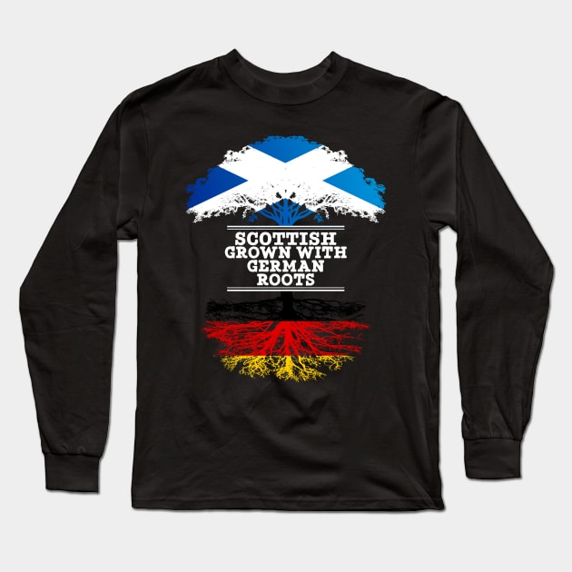 Scottish Grown With German Roots - Gift for German With Roots From Germany Long Sleeve T-Shirt by Country Flags